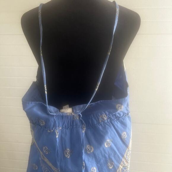 Converse One Star sundress blue floral, spaghetti straps, women's size L - Picture 10 of 11